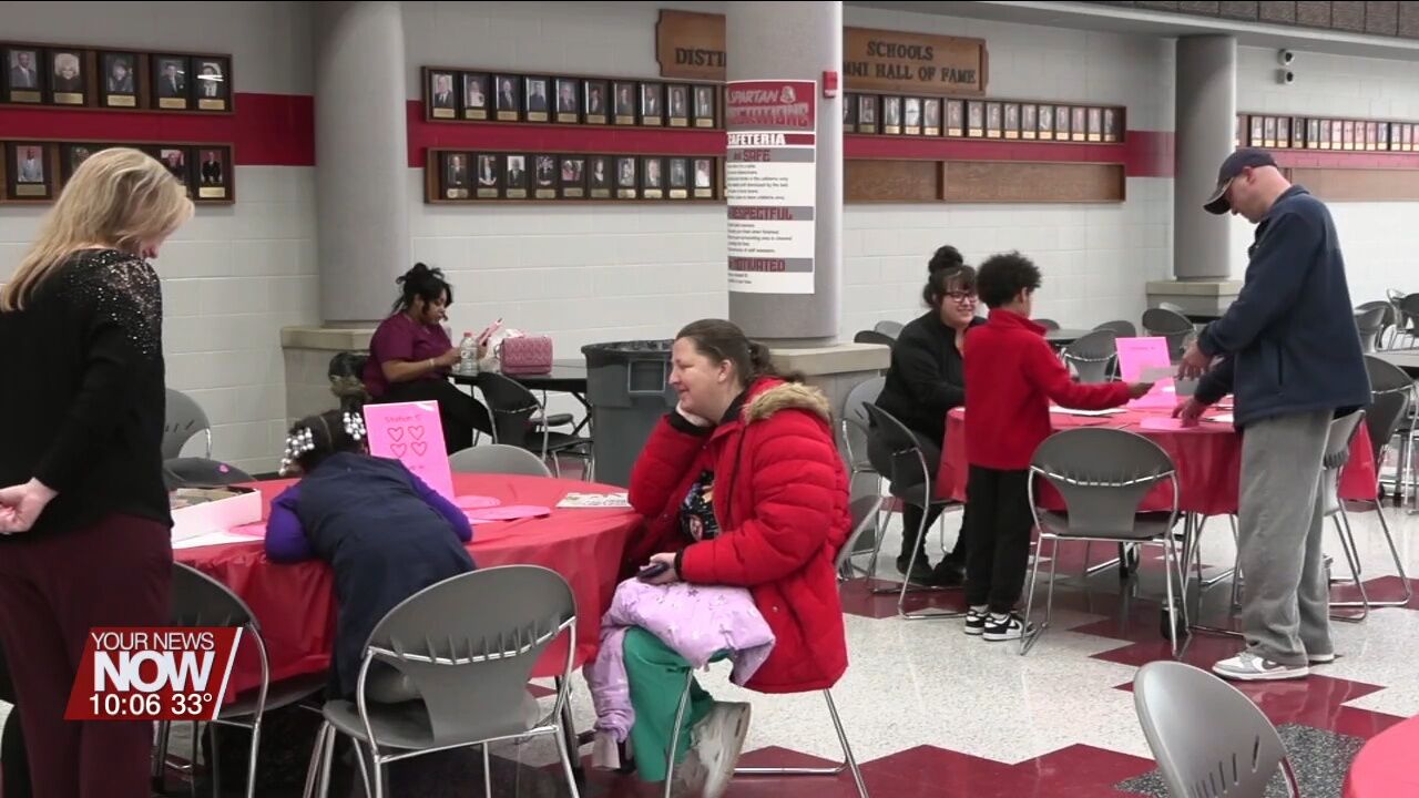 Lima Senior Early Childhood Education students host Family Learning Night for Valentine's Day